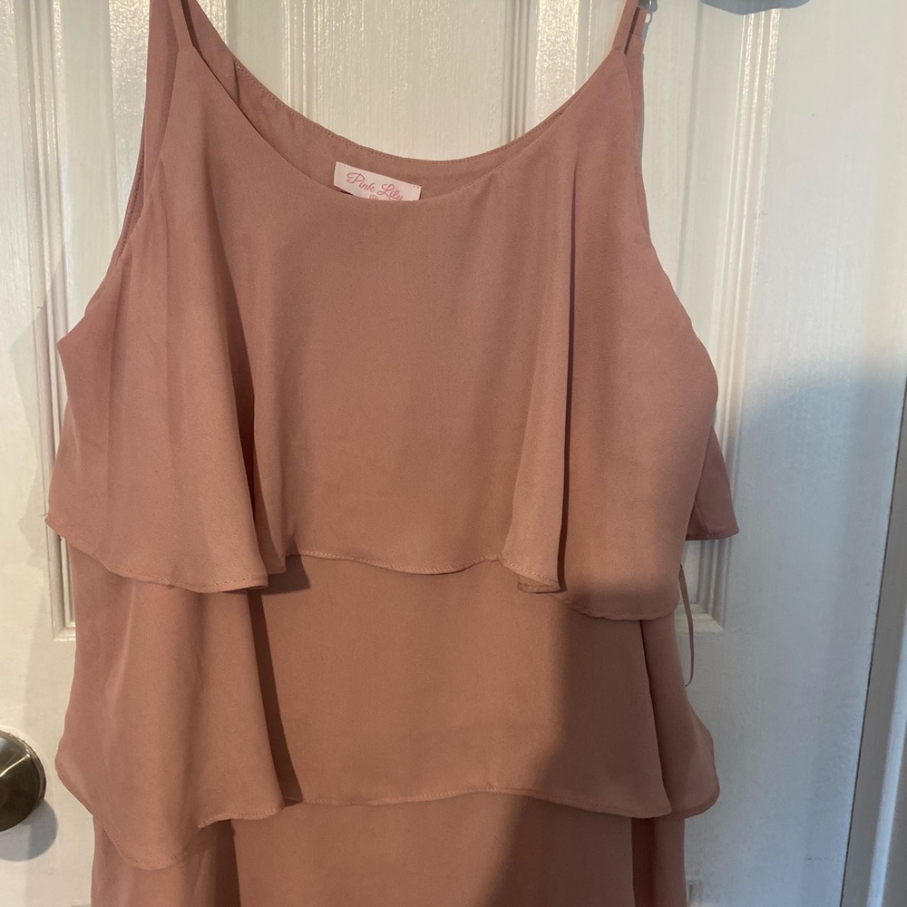 Chic Layered Pink Dress